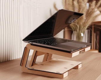Laptop Stand, Desk Riser, MacBook Accessories, Laptop Desk Organizer, Home Office Workspace Accessory