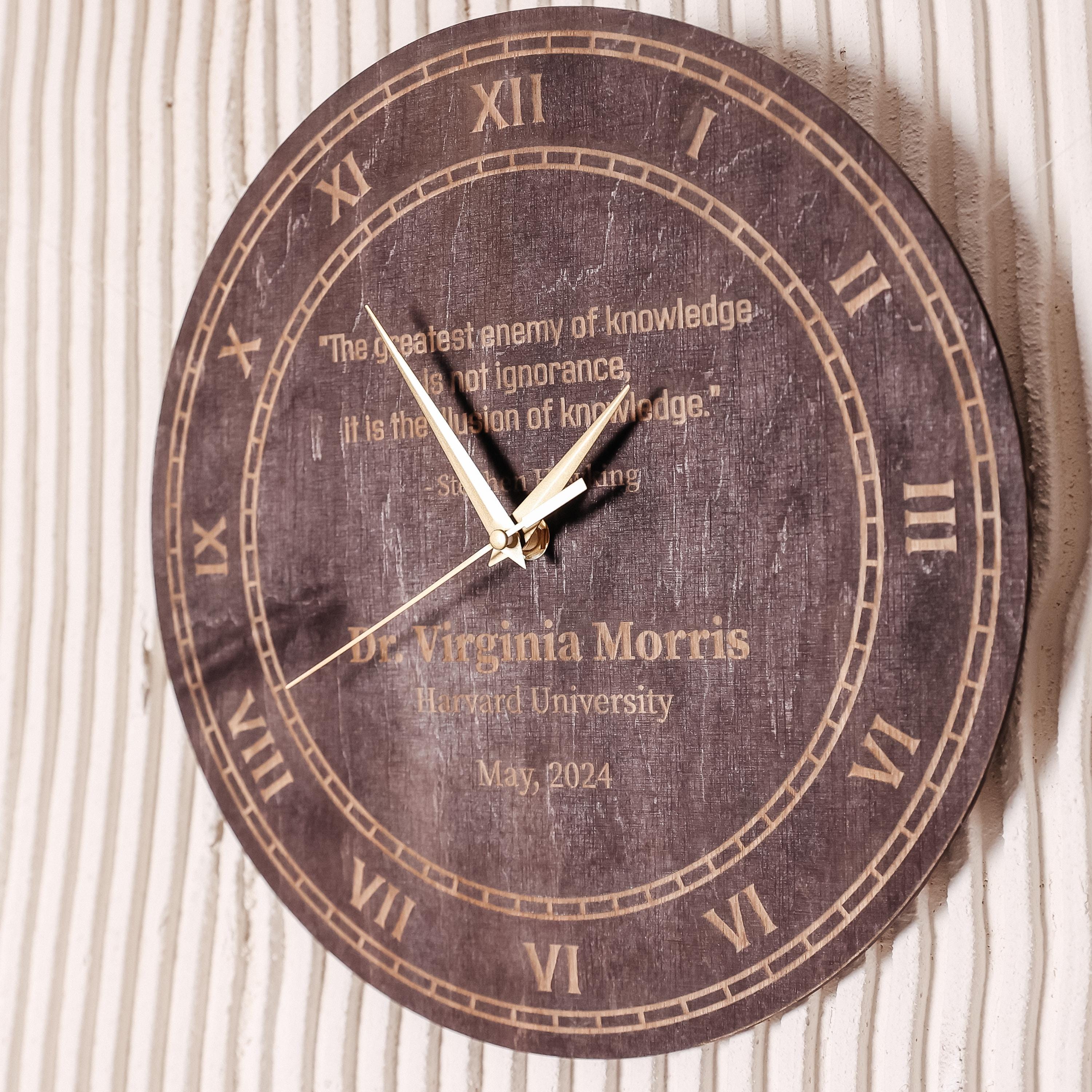 Graduation Gift Clock, Doctorate Degree Graduation Gift Clock ...