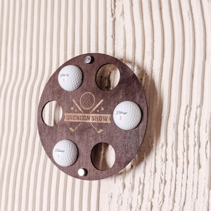 Golf ball holder, Initial Golf Ball Display Stand, Custom Golf Ball Wall Art, Golf Gifts, Golf ball collector holder, Golf ball storage