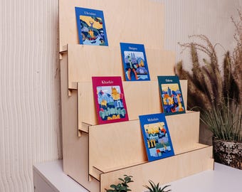 Greeting card rack, Retail display stand, Market showcase, Sticker display, Tiered display stand, Postcard display stand, Shop display stan
