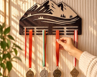Medal Hanger, Medal Display, Wooden Sports Rack, Athlete Wall Decor