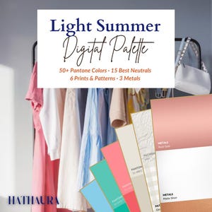 Light Summer Color Palette | Light Summer Digital Swatch | Wardrobe Color Guide | Seasonal Color Fan