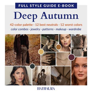 Tiefes Herbst Anleitung Make-up Palette Haarfarben Kleiderschrank Ideen Farbmuster Personal Stylist Ebook