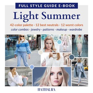 Light Summer Color Guide for Women – Makeup Palette, Hair Color, Wardrobe Colors, Seasonal Color Analysis PDF, Personal Style Ebook