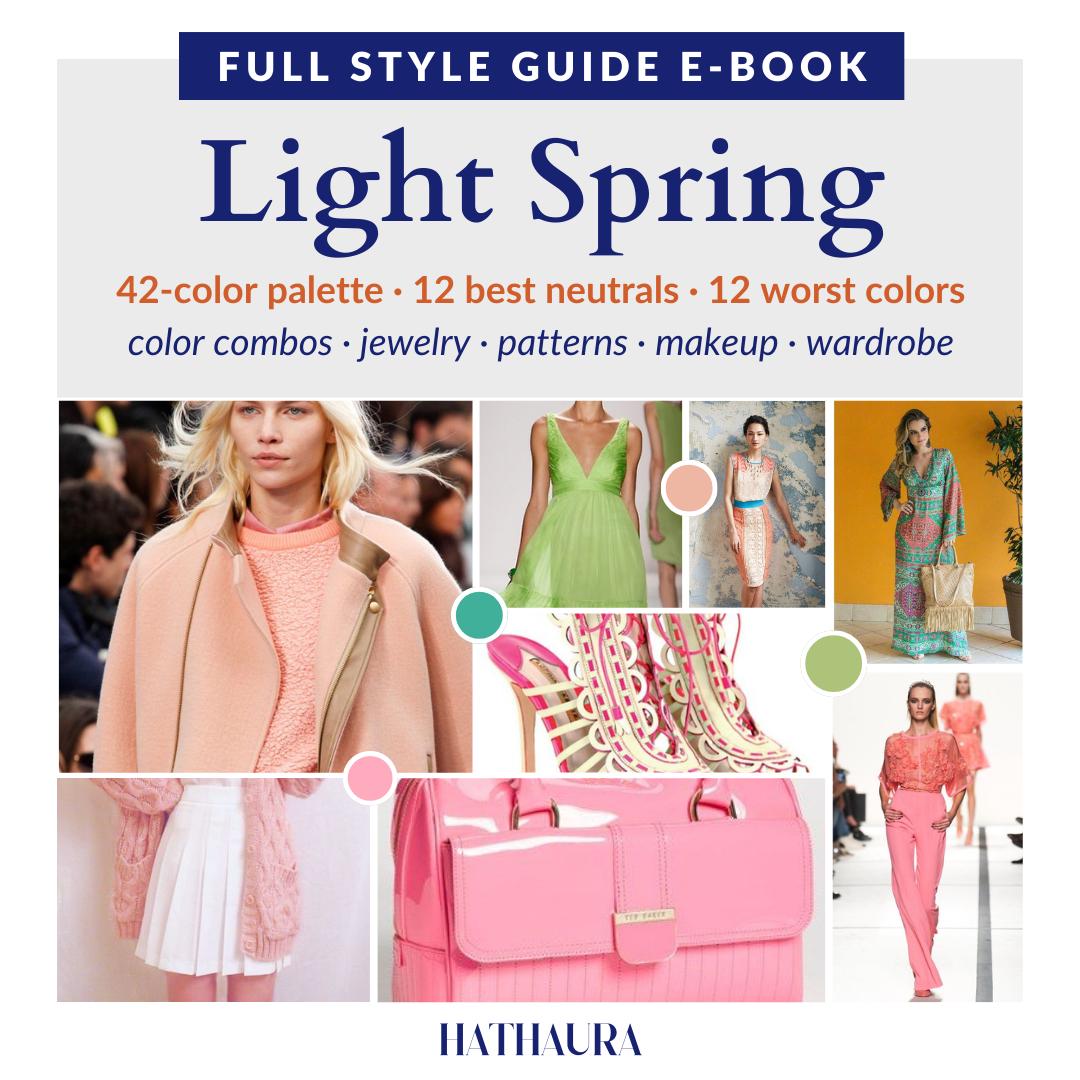Light Spring Color Guide for Women – Makeup Palette, Hair Color, Wardrobe Colors, Seasonal Color Analysis PDF, Personal Style Ebook