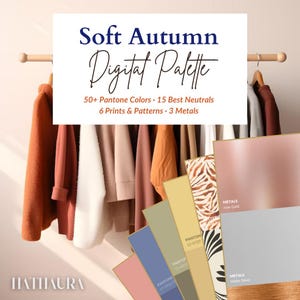 Palette de couleurs d'automne douces | Nuance numérique d'automne doux | Guide des couleurs de la garde-robe | Éventail de couleurs saisonnières