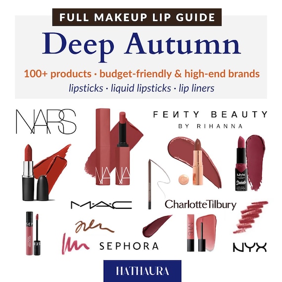 Deep Autumn Lip Color Guide  100+ Lipsticks, Liners, Liquid Shades for  Warm Skin Tones | Mac, Nars, Fenty, Sephora, CT, Nyx PDF - Etsy
