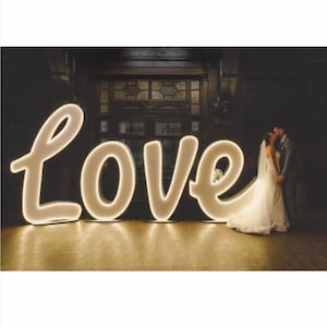 3 FT / 4 FT Festzelt Buchstabe, Hochzeitsszene Atmosphäre Dekor Große Brief Lichter, Leuchtbriefe, Hochzeitsdekor, Briefschild, Hochzeitsplanung Dekor