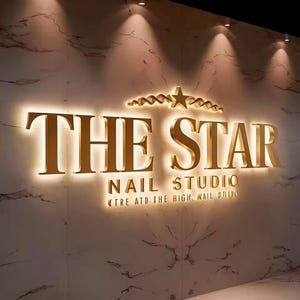 Custom Backlit Business Sign: LED Metal Letters, Beauty Salon Decor