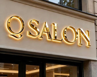 Personalized 3D Illuminated LED Sign | Custom Business Channel Letter for Salon & Office