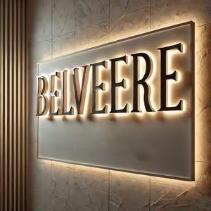 Logotipo metálico 3D personalizado, letreros con letras LED, letreros retroiluminados de acero inoxidable, letreros iluminados con LED, letras retroiluminadas LED para exteriores, decoración de pared