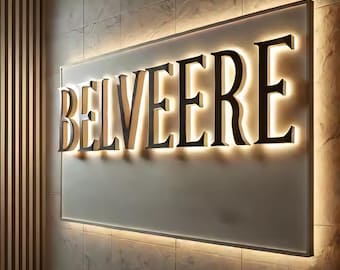 Kundenspezifisches Geschäftslogo-Zeichen, 3D-LED-beleuchteter Büro-Empfangsschild, Schaufenster-Wandschild