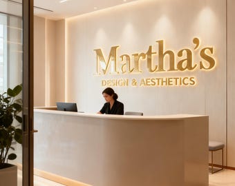 Custom LED Channel Letter Sign, Backlit 3D Business Logo