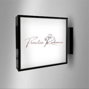 Caixa de luz LED de metal personalizada, caixa de cubo, caixa de luz retangular dupla face, placa de loja à prova d'água ao ar livre, placa de caixa de luz de lâmina, decoração de parede