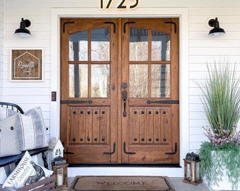 Modern LED House Number Sign, Custom Metal Address Plate, Door Decor