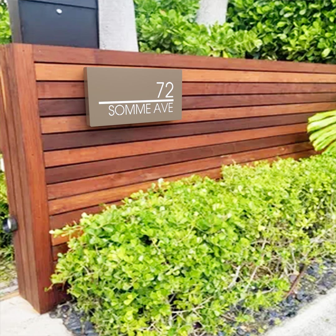 Modern Metal LED House Number Sign, Personalized Address Plaque - Etsy