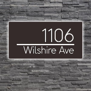 Custom House Number Sign,Led House Number,Modern House Decor,Outdoor Address Plaque,Address Number,Home Wall Decor,Housewarming Gift