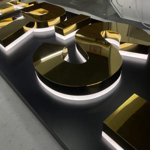 Custom Business Logo Sign, 3D LED Backlit Office Reception Sign ...