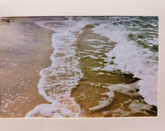 4"x6" Blank Photo Note Card Ocean meets the beach