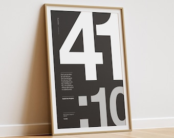 Isaiah 41:10 Bible Verse Print - Minimalist Christian Wall Art