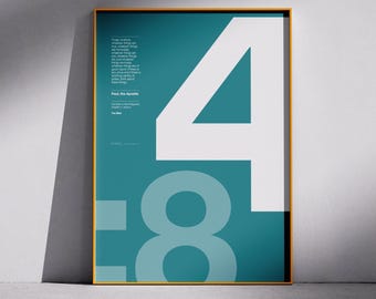 Philippians 4:8 Bible Verse Printable, Minimalist Christian Wall Art