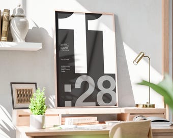 Matthew 11:28 Bible Verse Print - Minimalist Christian Wall Art
