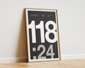 Psalm 118:24 Bible Verse Poster – Minimalist Christian Wall Art