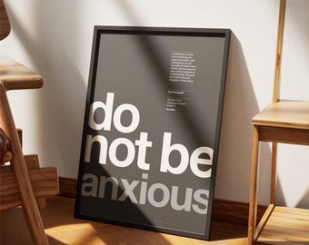 Philippians 4:6-7 | Printable Bible Verse Poster | Christian Wall art