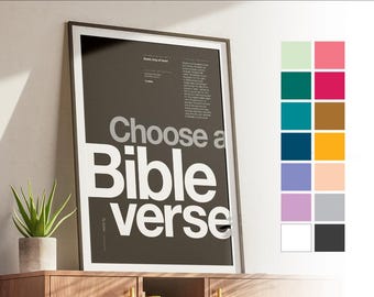 Custom Bible Verse Poster: Minimalist Christian Wall Art (READ DESCRIPTION)