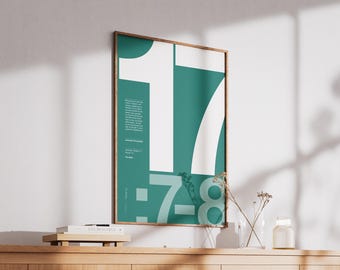 Jeremiah 17 7-8 | Printable Bible Poster | Christian Wall art | Minimalist | Blessed is the man who trusts in Yahweh | Green