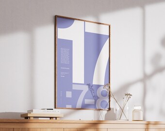 Jeremiah 17 7-8 | Printable Bible Poster | Christian Wall art | Minimalist | Blessed is the man who trusts in Yahweh | Purple