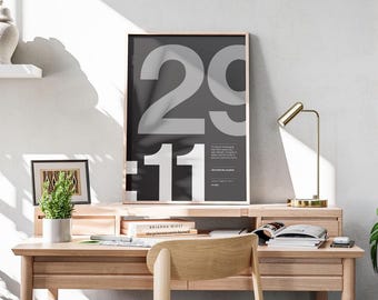 Jeremiah 29:11 Bible Verse Poster – Minimalist Christian Wall Art