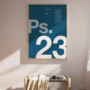 Psalm 23 Bible Verse Print: Minimalist Christian Wall Art (Digital Download)