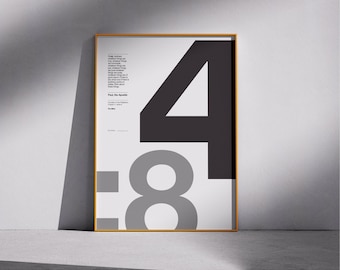 Philippians 4:8 Bible Verse Poster – Minimalist Christian Wall Art