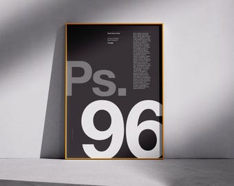 Psalm 96 Bible Poster – Minimalist Scripture Christian Wall Art
