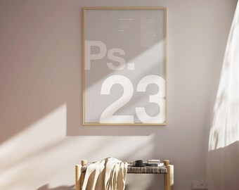 Psalm 23 Bible Verse Print: Minimalist Christian Wall Art (Digital Download)