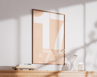 Jeremiah 17 7-8 | Printable Bible Poster | Christian Wall art | Minimalist | Blessed is the man who trusts in Yahweh | Beige