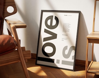 Love Is Kind Bible Verse Print – Christian Wall Art (Digital Download)