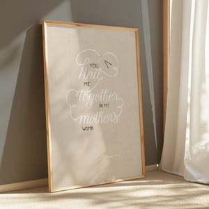 Psalm 139 Bibel Poster | Gedruckte christliche Wandkunst | Schrift drucken | Du strickst mich zusammen in meiner Mutterleib | Muttertag | Babyparty