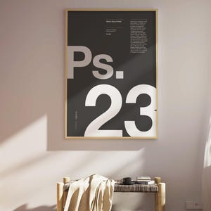 Psalm 23 Bible Verse Poster: Minimalist Christian Wall Art (Digital Download)
