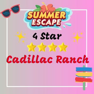 Cadillac Ranch Set 16 - 4 Star sticker Monopoly
