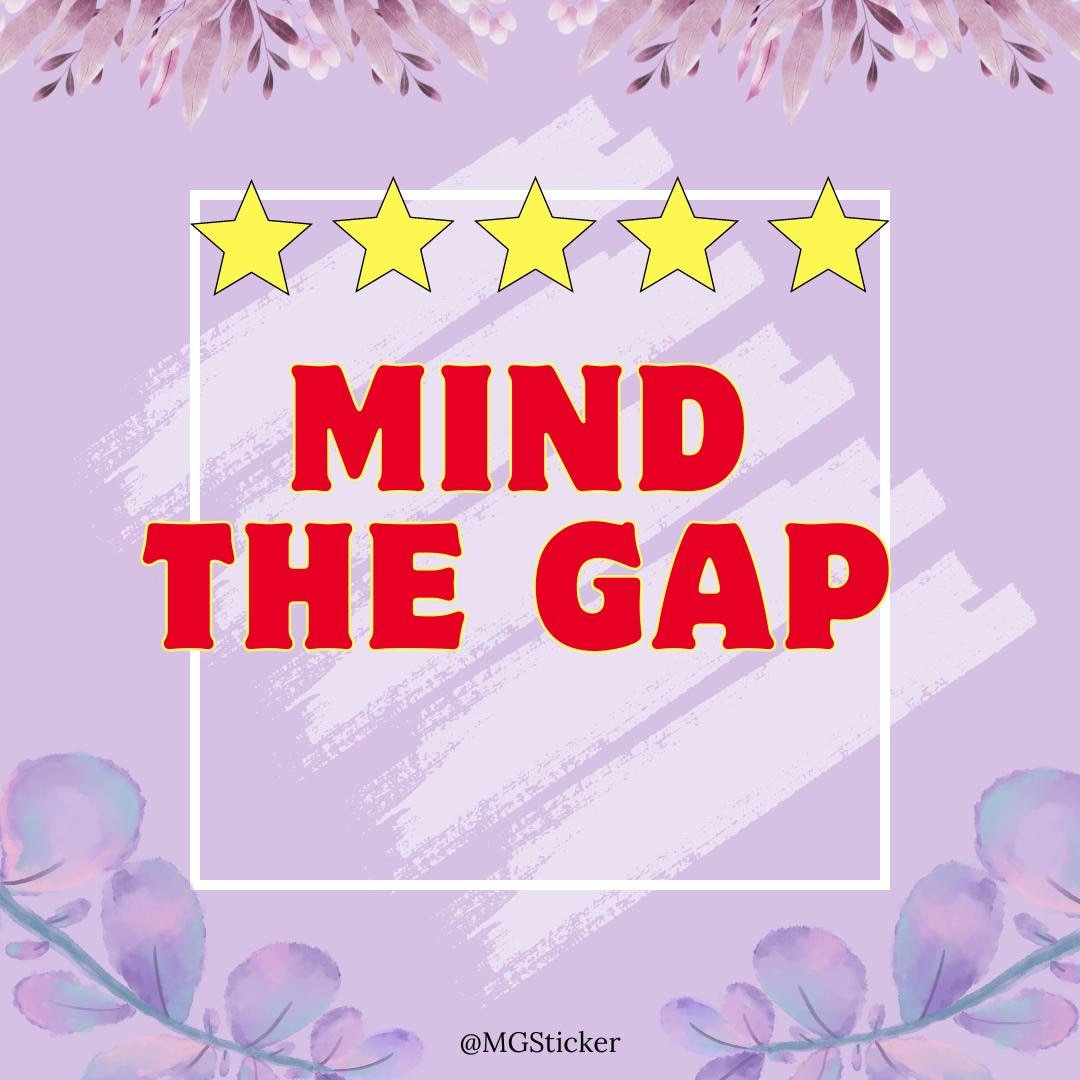 mind-the-gap-5-star-stickers-1-pieces-mono-go-etsy