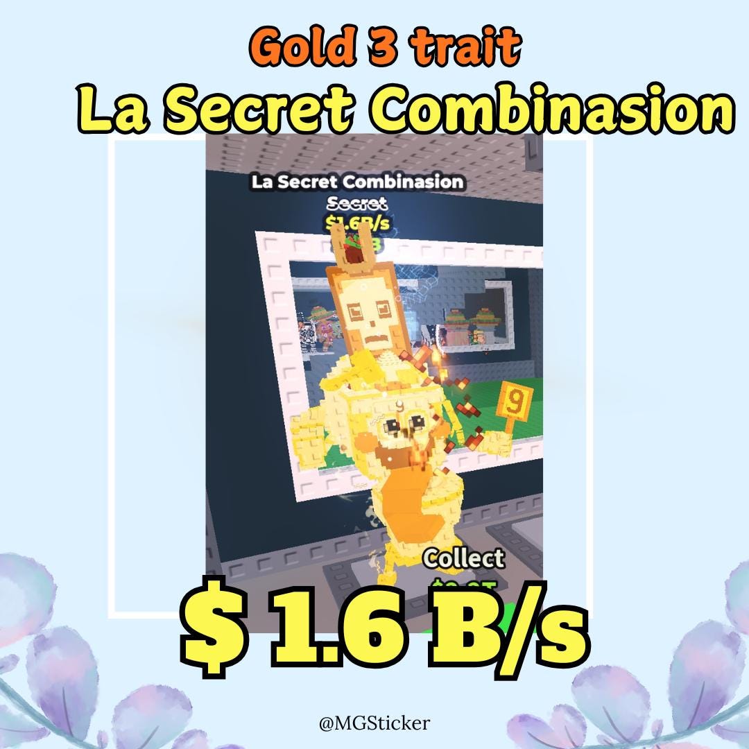 Secrets In Sab Roblox Steal a Brainrot SAB - La Secret Combinasion |1.6b/s| Gold ...