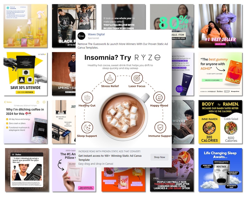 1000+ PLR Winning Static Ads Canva Template, Image Ad Creatives ...