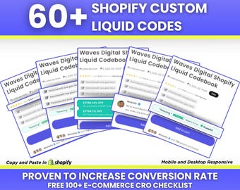 60以上のShopifyカスタムLiquidコード、Shopifyストア最適化ShopifyテーマとテンプレートShopifyカスタムセクションShopifyコンバージョン最適化