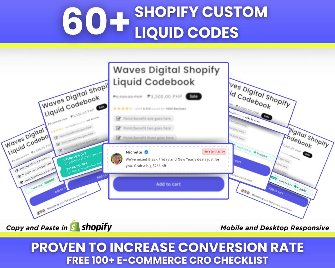 Buy 60+ Shopify Custom Liquid Code, Shopify Store Optimization Shopify ...