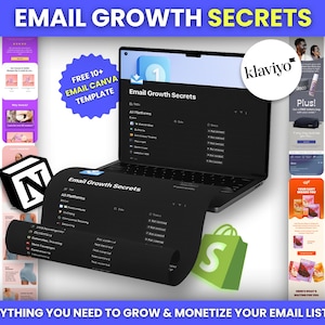 Email Growth Secrets, Email Marketing Notion Template, List Building Tips & Engagement Strategies, Email Sequences Campaign, Content Ideas