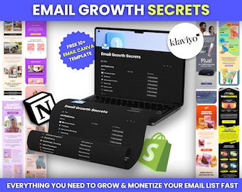 Geheimen voor e-mailgroei, sjabloon voor e-mailmarketingconcept, tips voor het maken van lijsten en betrokkenheidsstrategieën, campagne voor e-mailreeksen, contentideeën