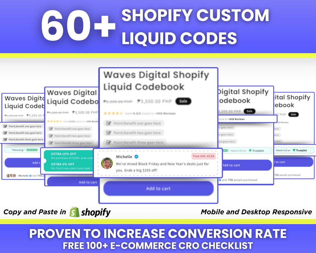 60+ Shopify Custom Liquid Code, Shopify Store Optimization Shopify ...