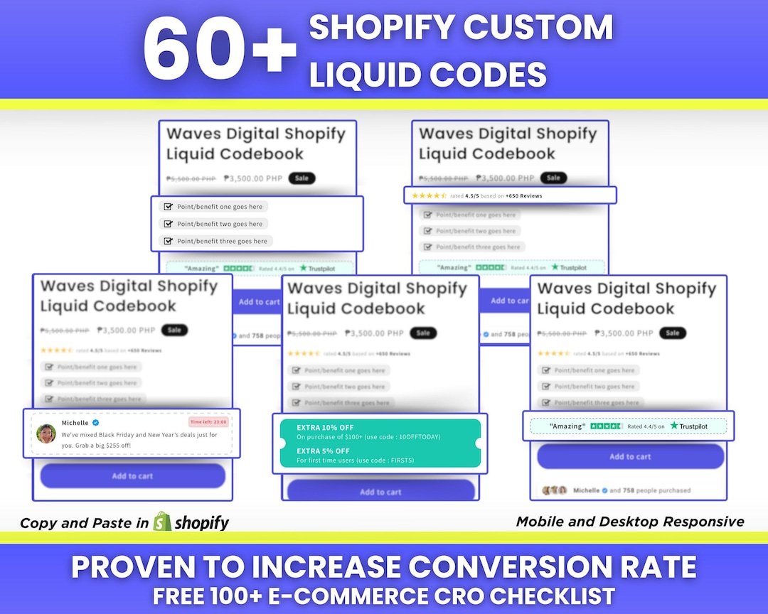 60+ Shopify Custom Liquid Code, Shopify Store Optimization Shopify ...